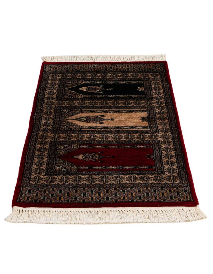 Detail image of 2' x 3' 4  Hand Knotted Bokhara Oriental Wool Rug