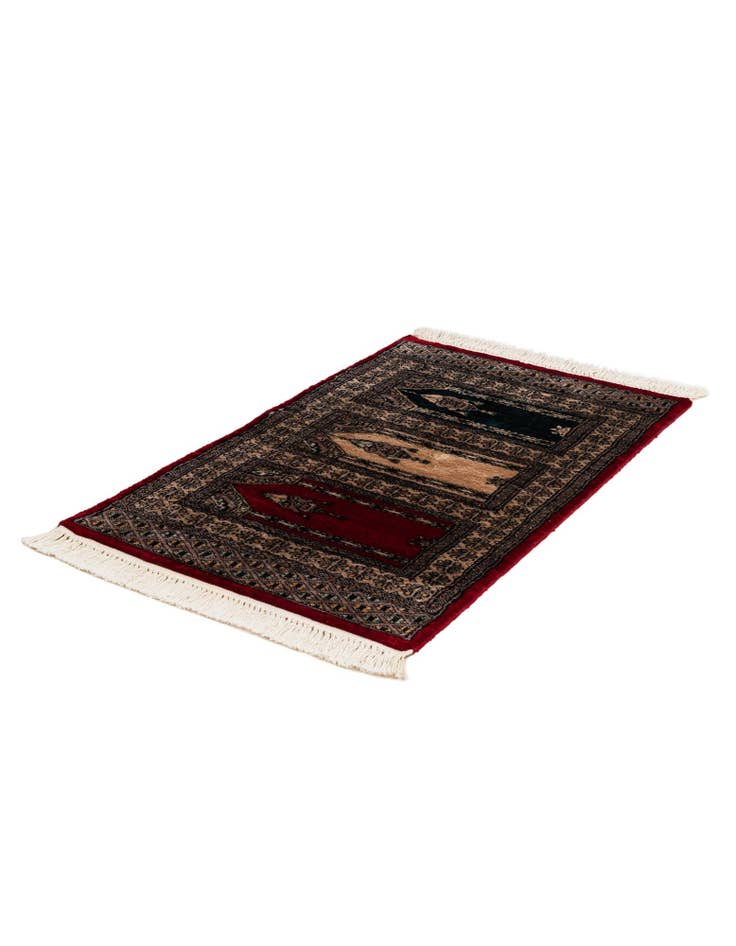 Detail image of 2' x 3' 4  Hand Knotted Bokhara Oriental Wool Rug