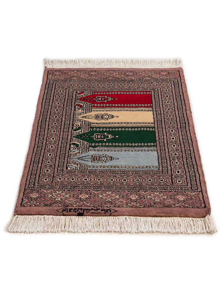 Detail image of 2' 1 x 2' 11  Hand Knotted Bokhara Oriental Wool Rug