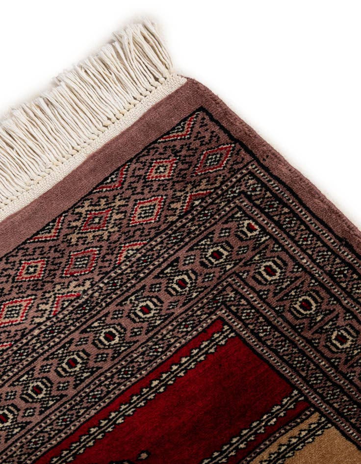 Detail image of 2' 1 x 2' 11  Hand Knotted Bokhara Oriental Wool Rug