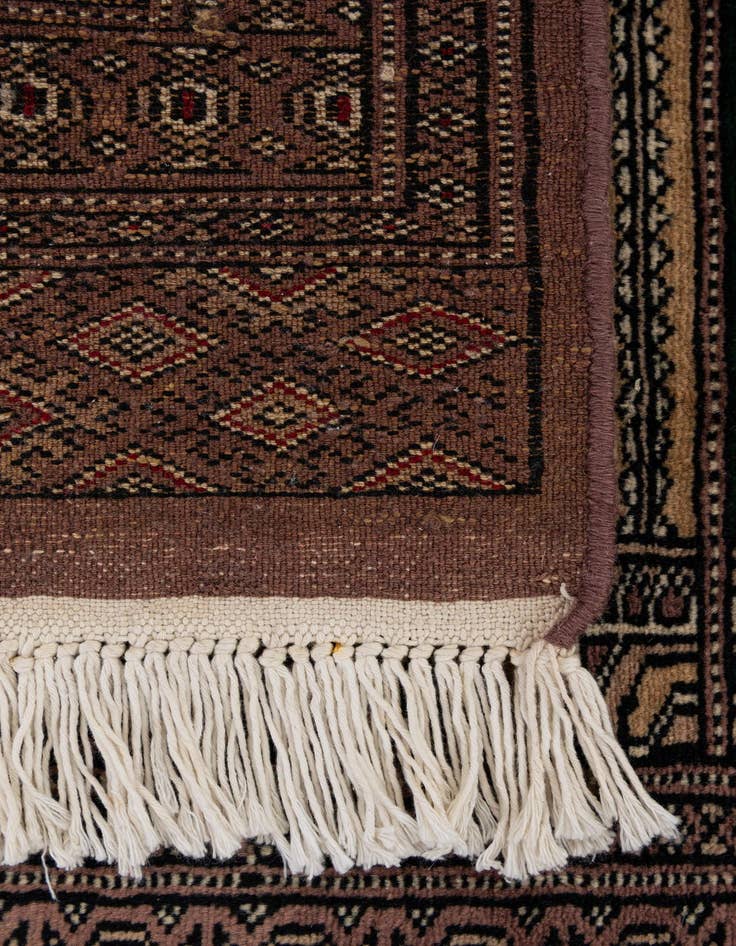 Detail image of 2' 1 x 2' 11  Hand Knotted Bokhara Oriental Wool Rug