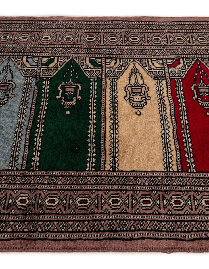 Detail image of 2' 1 x 2' 11  Hand Knotted Bokhara Oriental Wool Rug