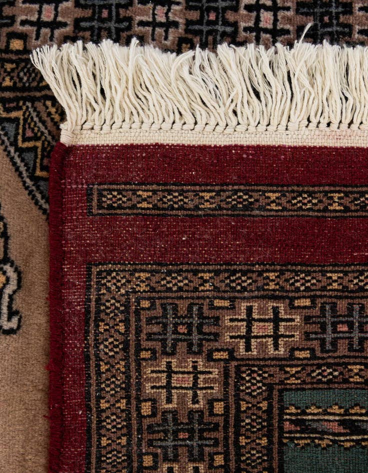 Detail image of 2' x 3' 4  Hand Knotted Bokhara Oriental Wool Rug