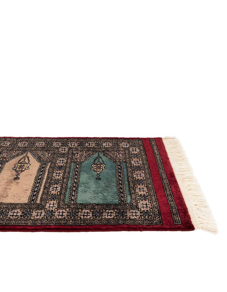 Detail image of 2' x 3' 4 Hand Knotted Bokhara Oriental Wool Rug