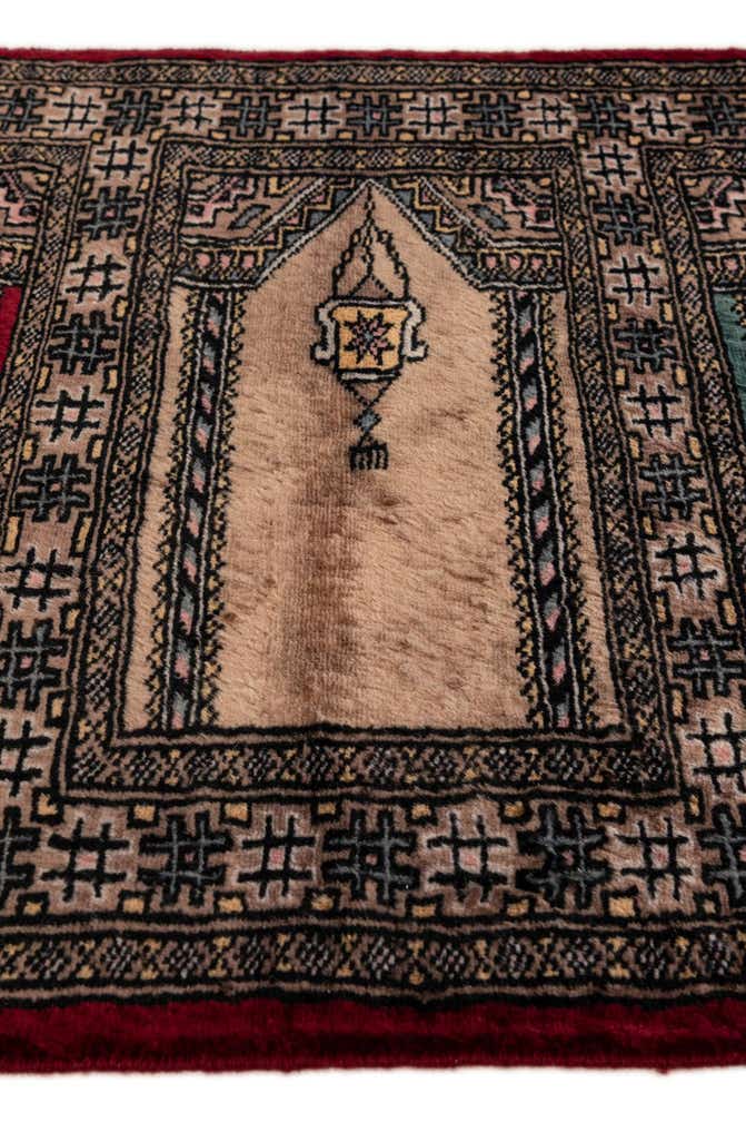 2' x 3' 4 Hand Knotted Bokhara Oriental Wool Rug
