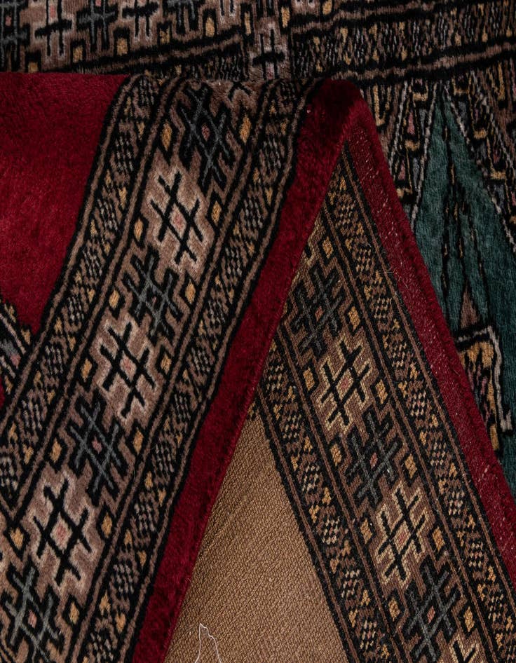 Detail image of 2' x 3' 4  Hand Knotted Bokhara Oriental Wool Rug