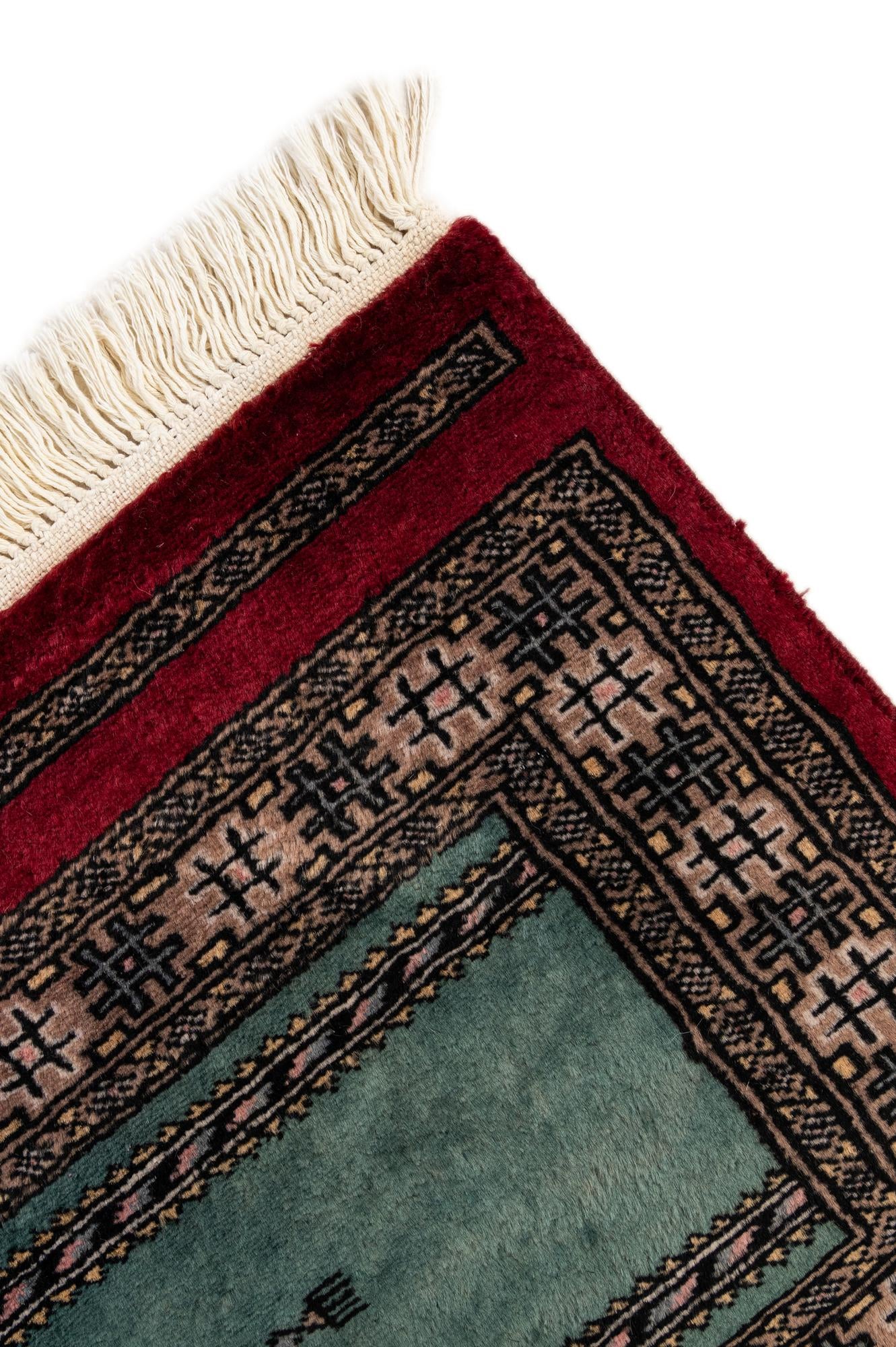 2' x 3' 4 Hand Knotted Bokhara Oriental Wool Rug