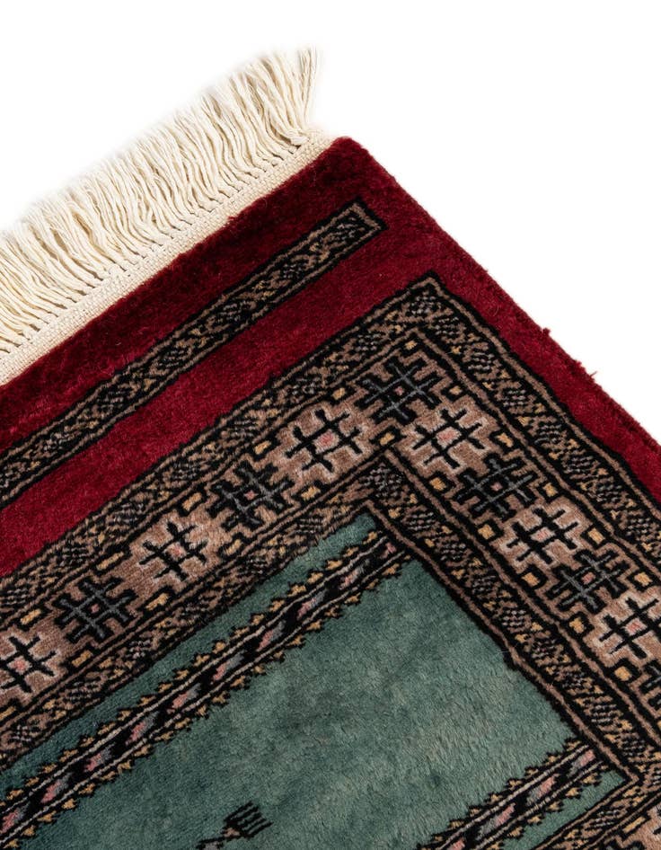 Detail image of 2' x 3' 4  Hand Knotted Bokhara Oriental Wool Rug