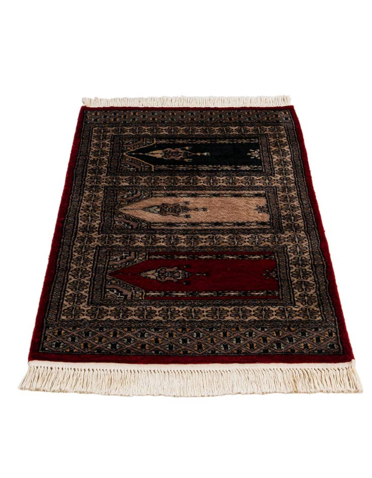 Detail image of 2' x 3' 2  Hand Knotted Bokhara Oriental Wool Rug