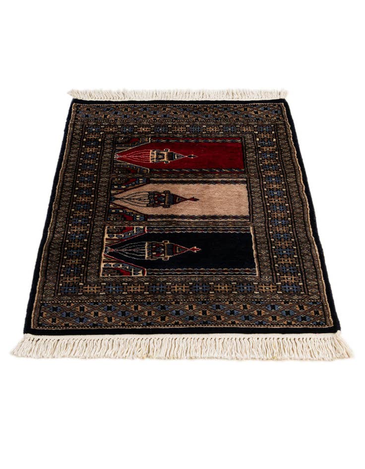 Detail image of 2' 2 x 3' 2  Hand Knotted Bokhara Oriental Wool Rug