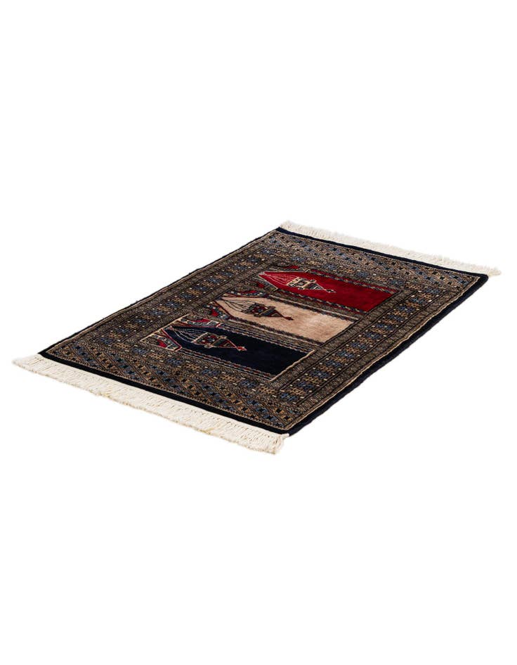 Detail image of 2' 2 x 3' 2  Hand Knotted Bokhara Oriental Wool Rug