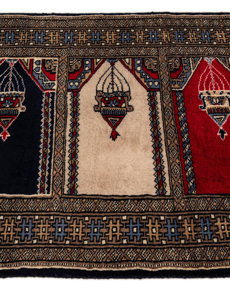 Detail image of 2' 2 x 3' 2  Hand Knotted Bokhara Oriental Wool Rug
