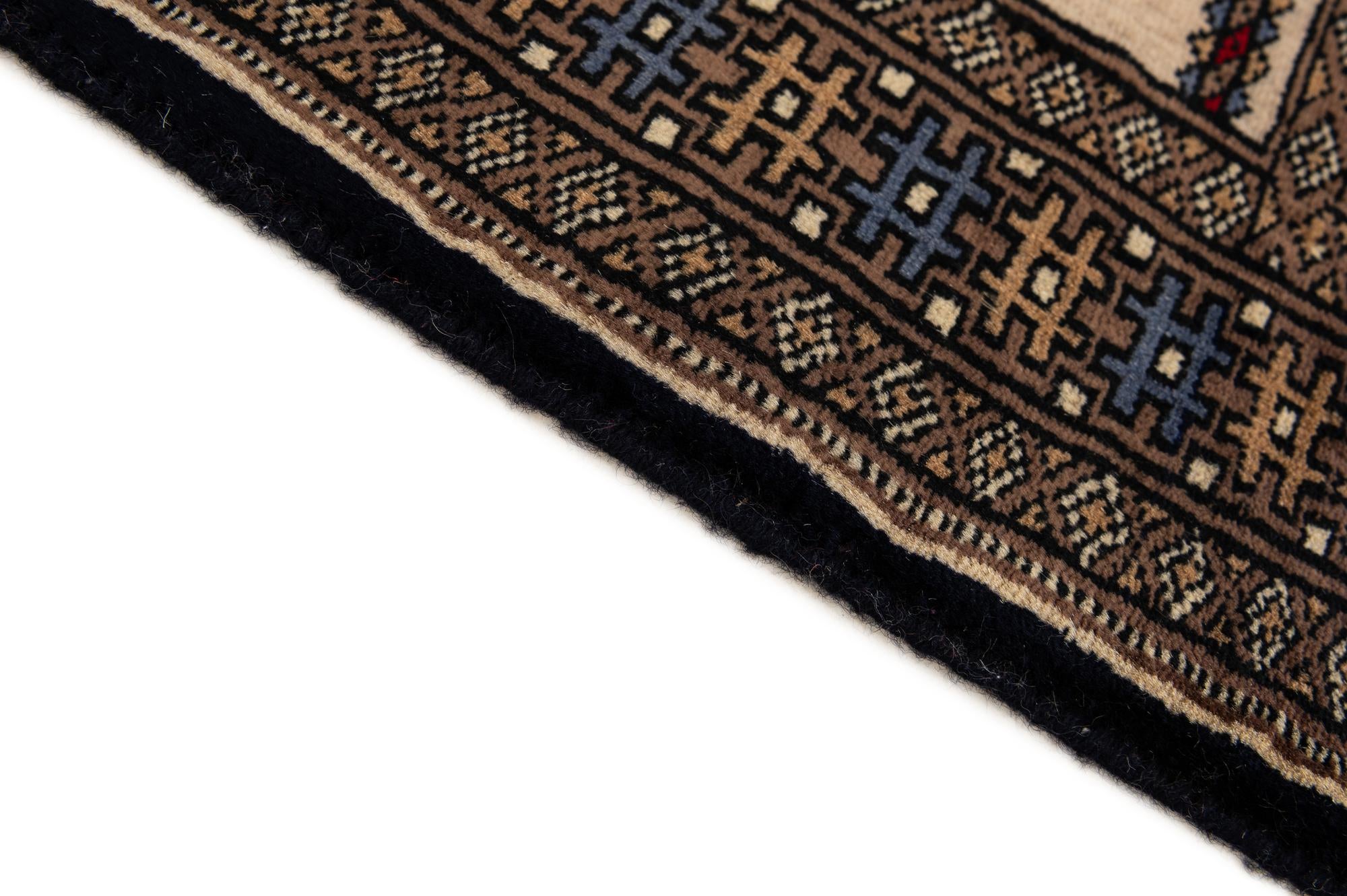 2' 2 x 3' 2 Hand Knotted Bokhara Oriental Wool Rug