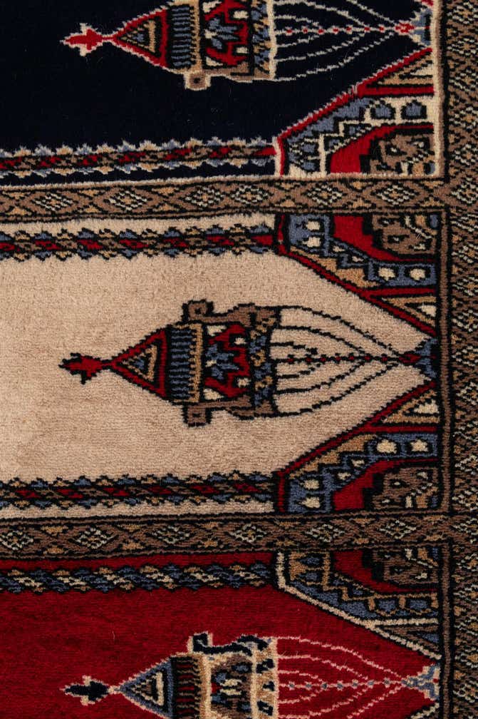 2' 2 x 3' 2 Hand Knotted Bokhara Oriental Wool Rug