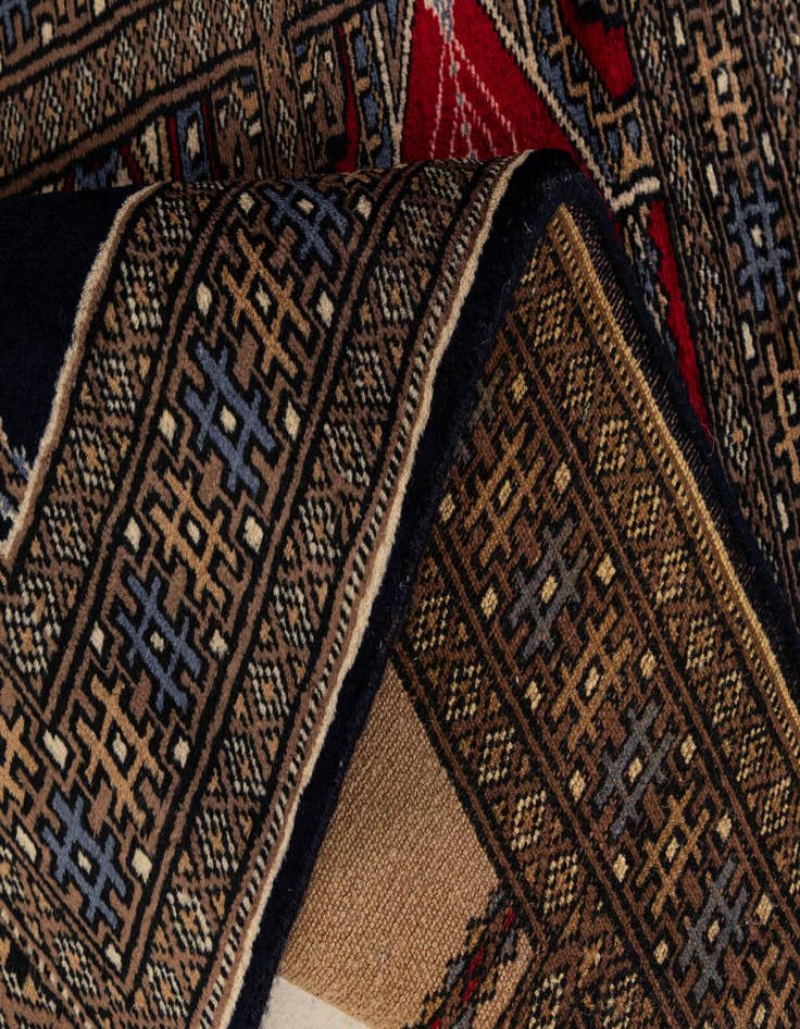 Detail image of 2' 2 x 3' 2  Hand Knotted Bokhara Oriental Wool Rug