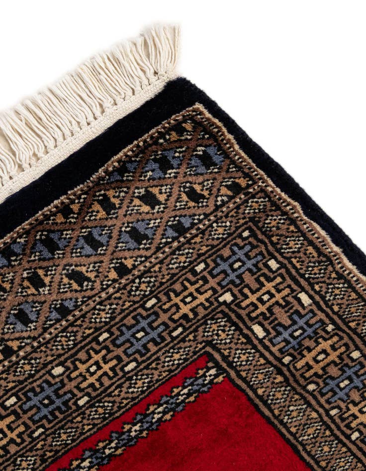 Detail image of 2' 2 x 3' 2  Hand Knotted Bokhara Oriental Wool Rug