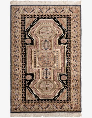 4' 3 x 6' 7 Hand Knotted Bokhara Rug