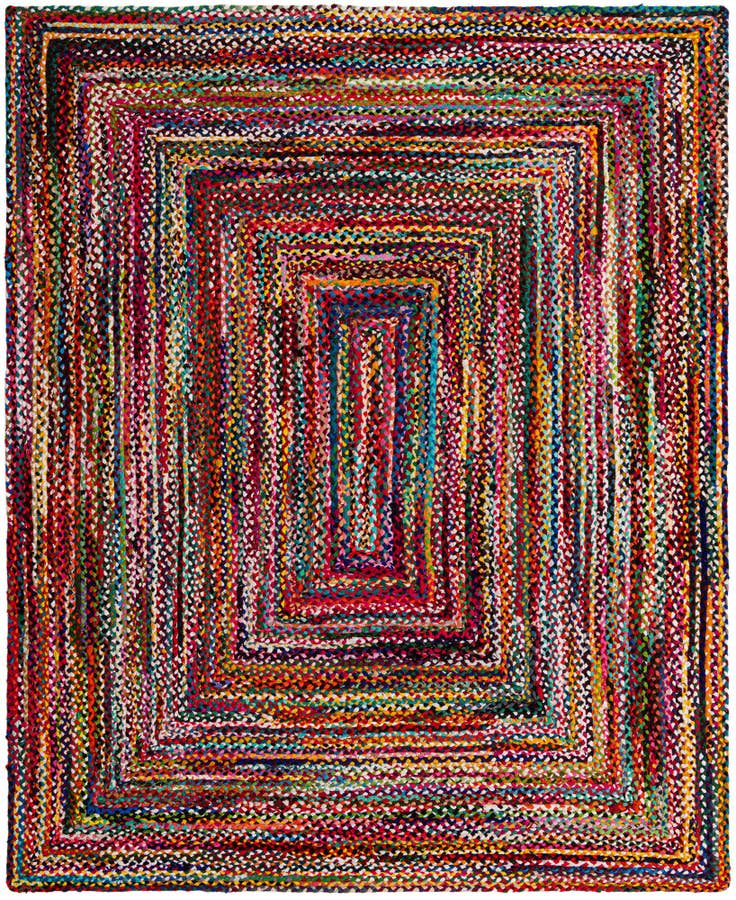 Detail image of 8' x 10' Handmade Braided Chindi Rug