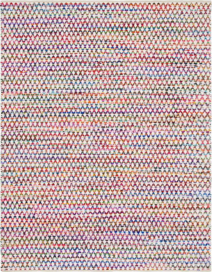 Detail image of 9' x 12' 2  Hand Woven Braided Chindi Rug