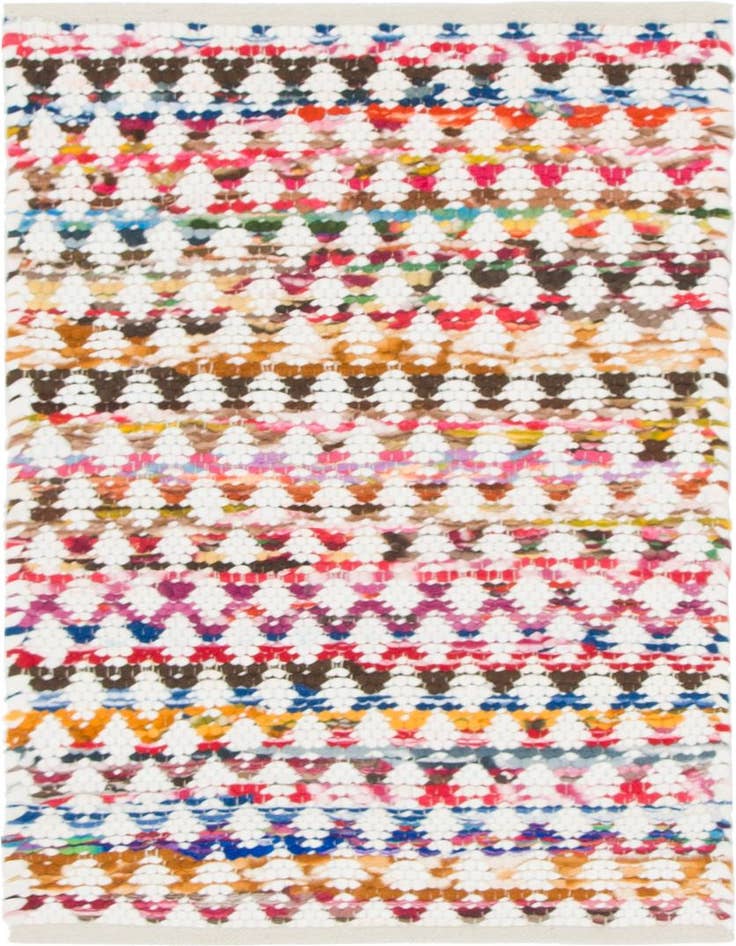 Detail image of 2' x 3' 1  Hand Woven Braided Chindi Rug