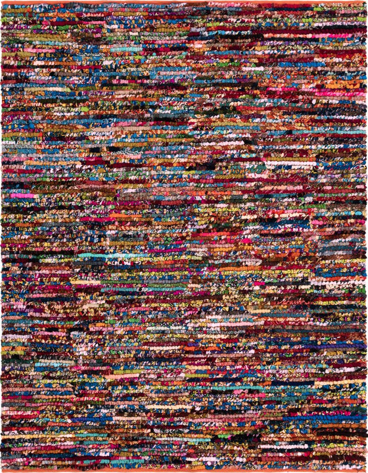 Detail image of 8' x 10' Handmade Braided Chindi Rug