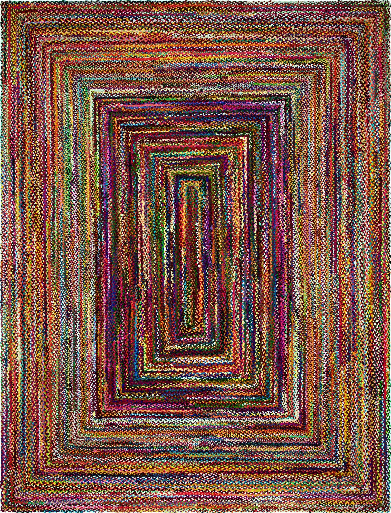 12' 2 x 16' 1  Hand Braided Chindi Rug