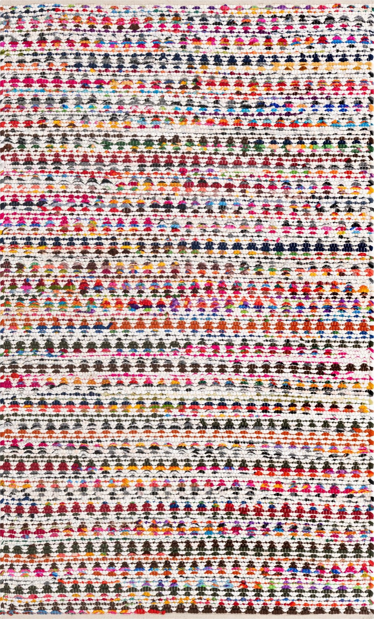 Primary image 5' 1 x 8'  Hand Woven Braided Chindi Rug