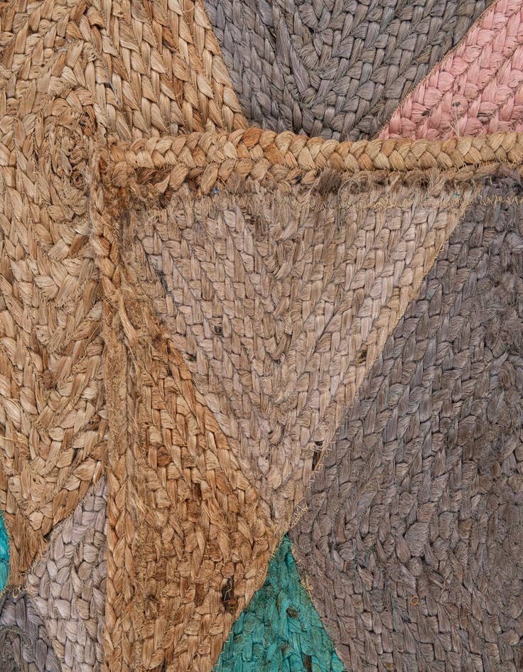 Detail image of 5' 4 x 8' 3  Hand Braided Jute Rug