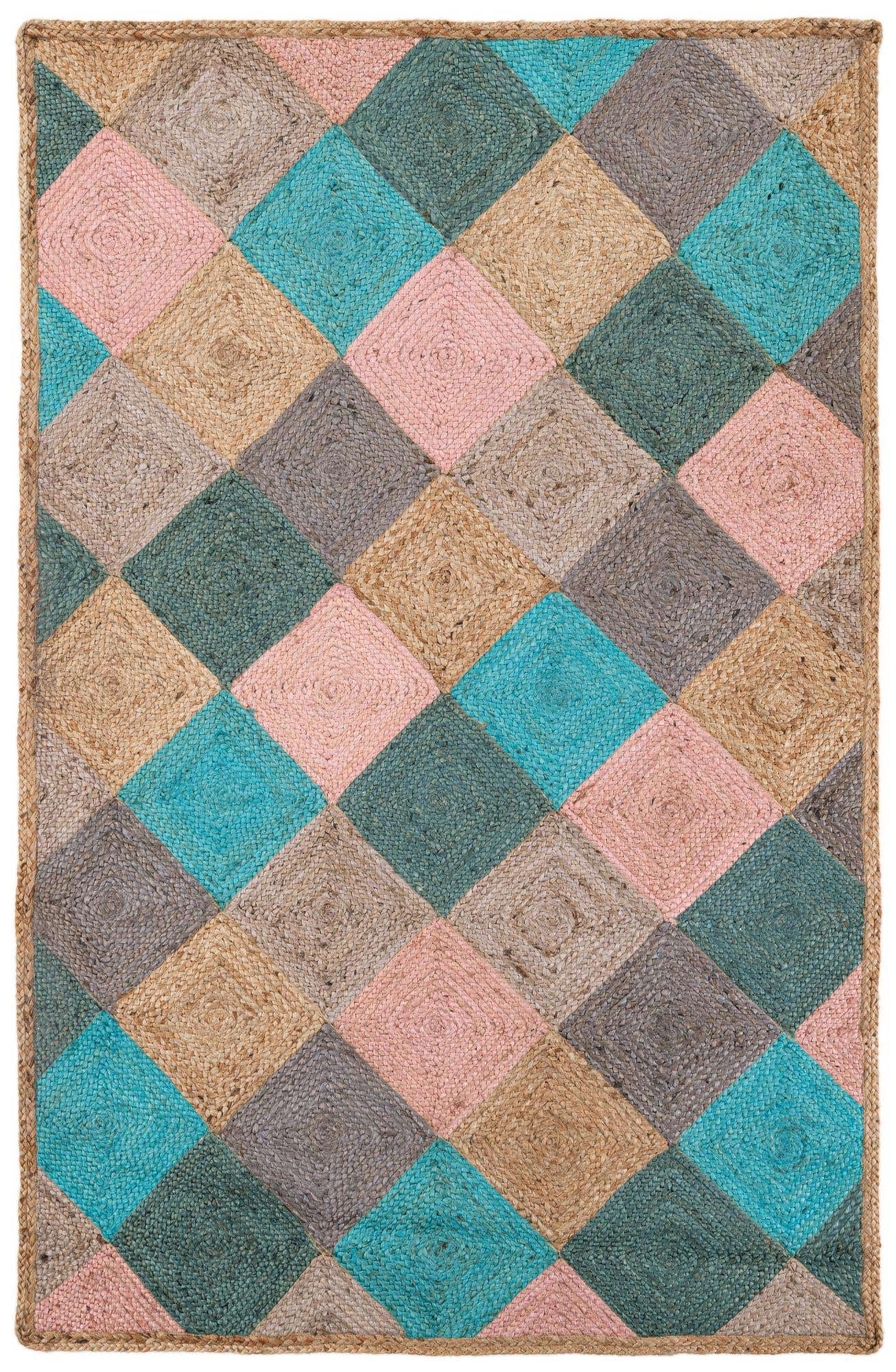 5' 4 x 8' 3 Handmade Braided Jute Rug