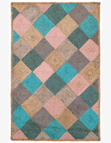 5' 4 x 8' 3 Handmade Braided Jute Rug