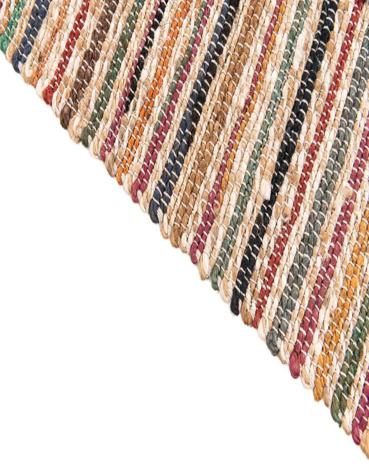 Detail image of 2' 1 x 3' 1  Hand Braided Jute Rug