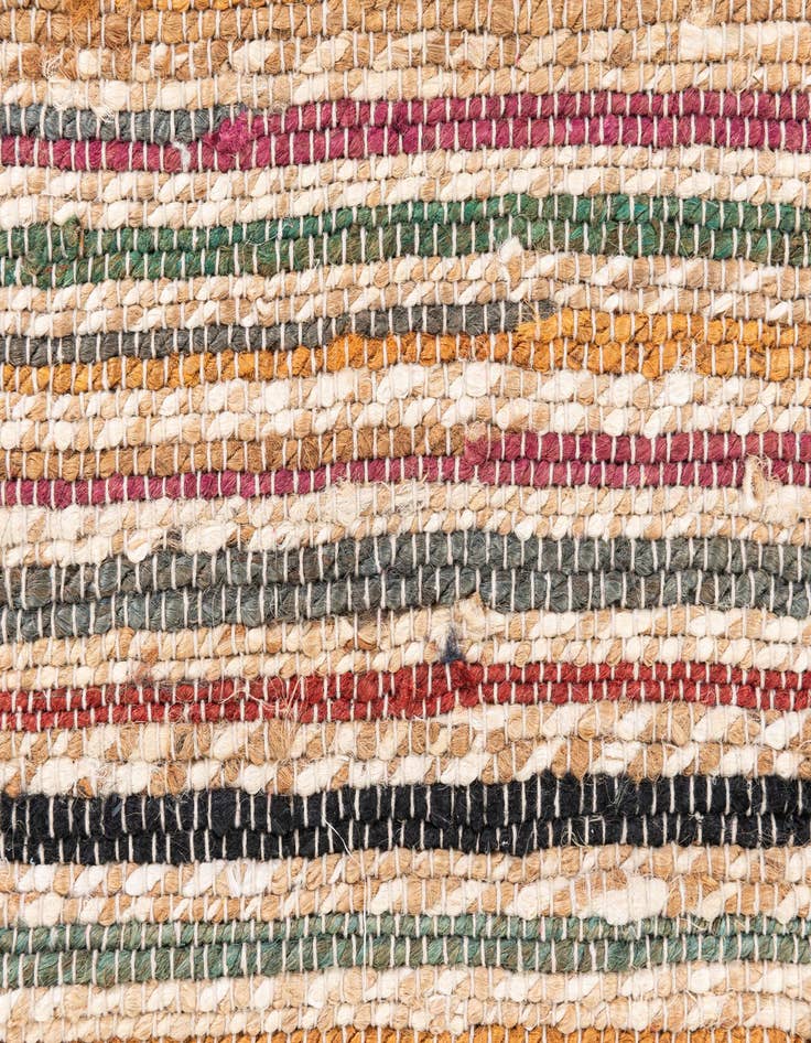 Detail image of 2' 1 x 3' 1  Hand Braided Jute Rug