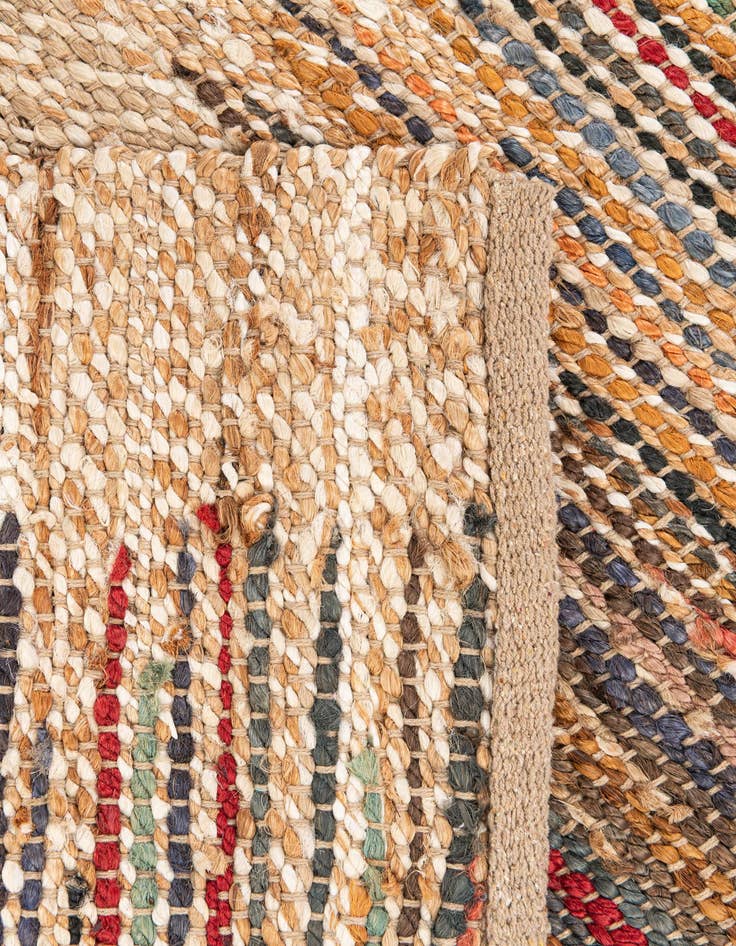 Detail image of 2' x 3' 3 Handmade Braided Jute Rug