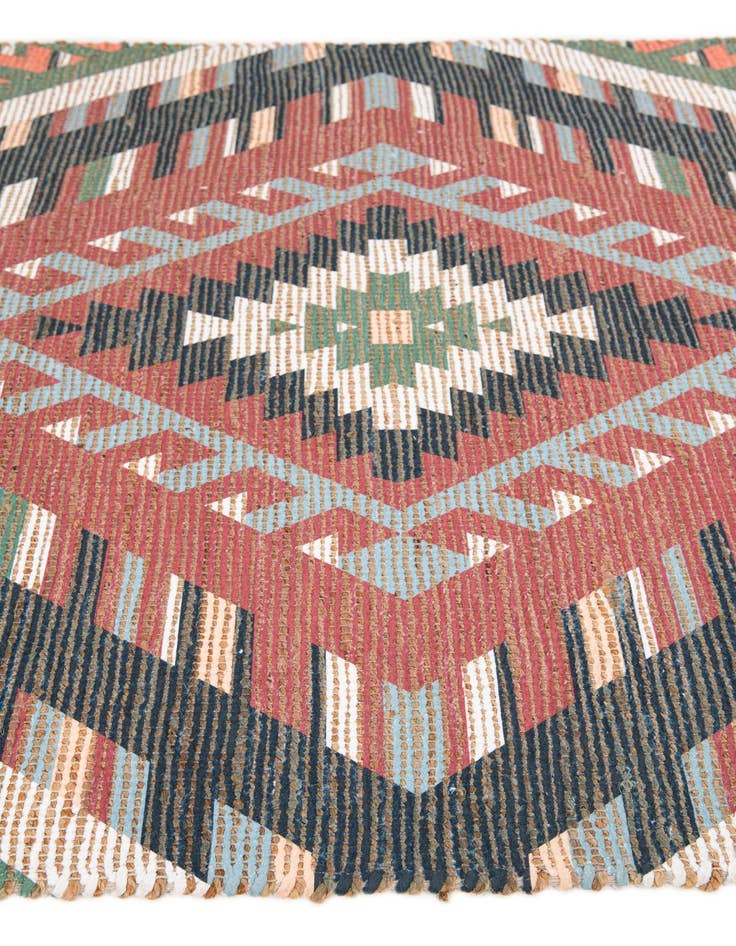 Detail image of 4' x 6' Hand Woven Chenille Jute Rug