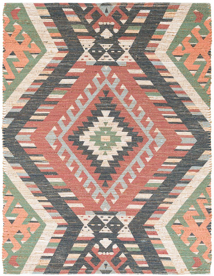 Detail image of 4' x 6' Hand Woven Chenille Jute Rug