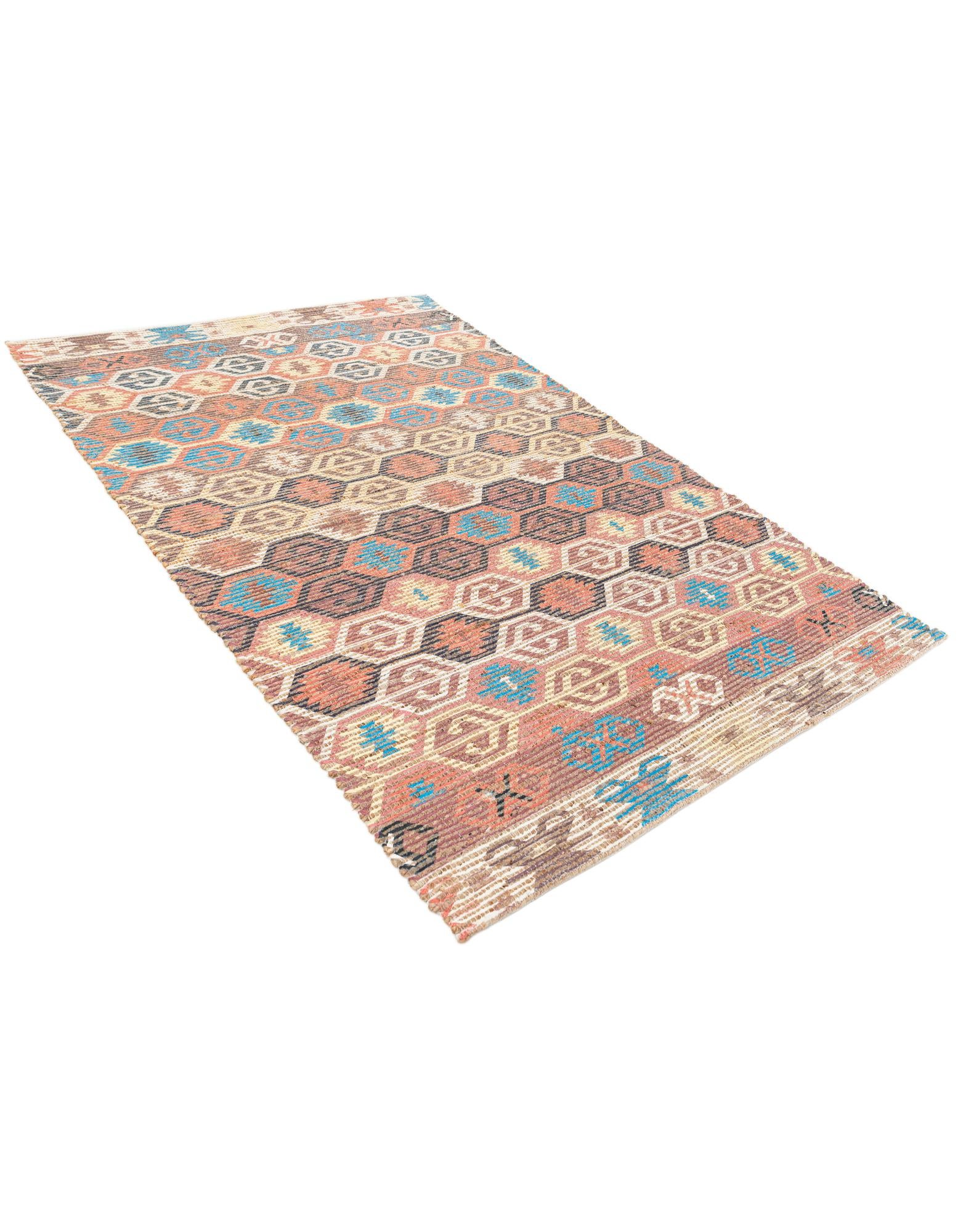 4' 1 x 6' 1 Hand Braided Chenille Jute Rug