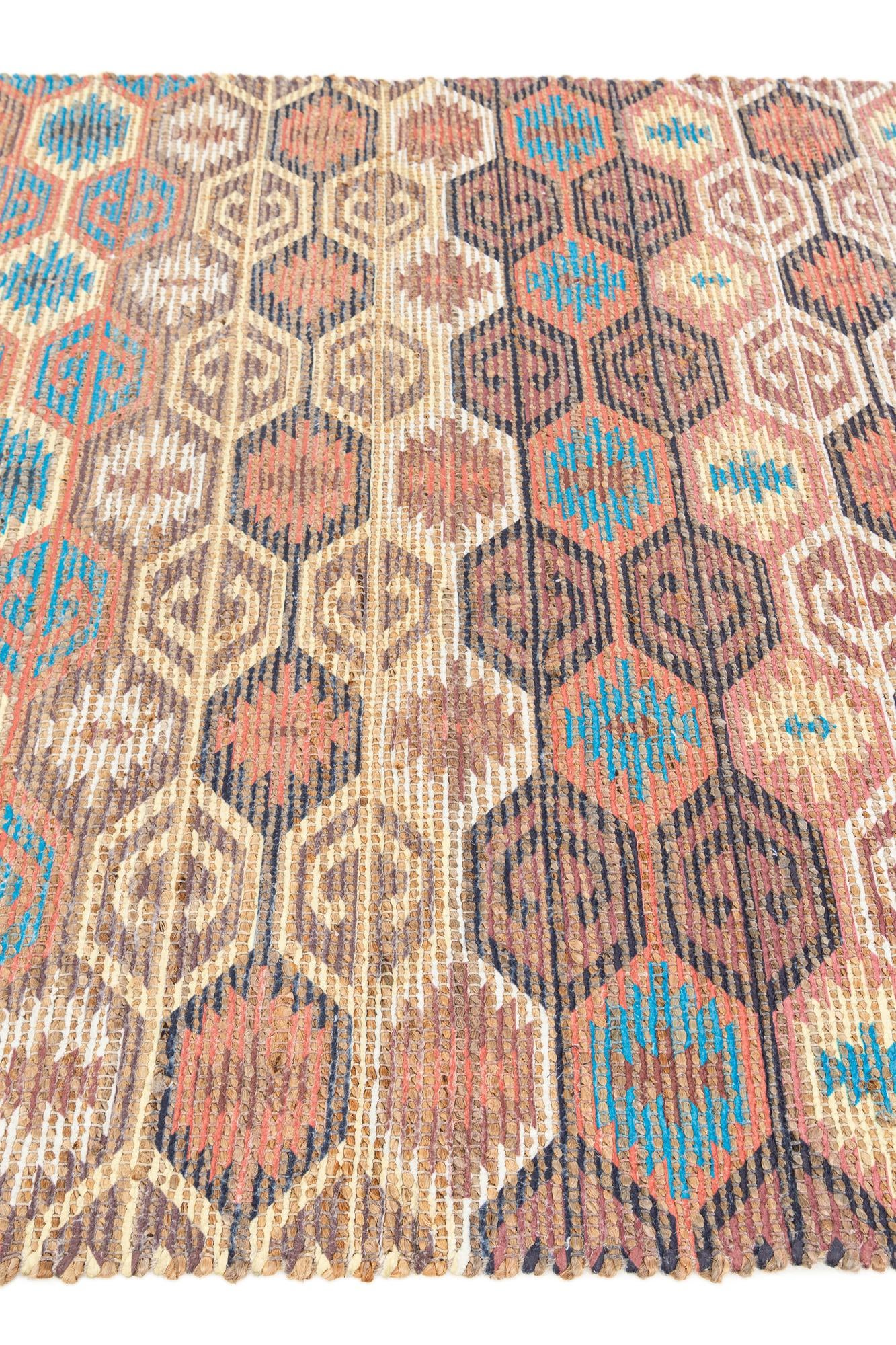 4' 1 x 6' 1 Hand Braided Chenille Jute Rug