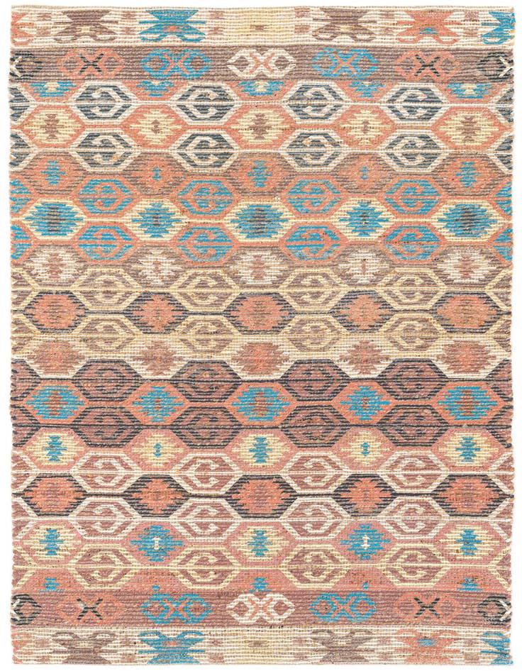 Detail image of 4' 1 x 6' 1 Hand Braided Chenille Jute Rug