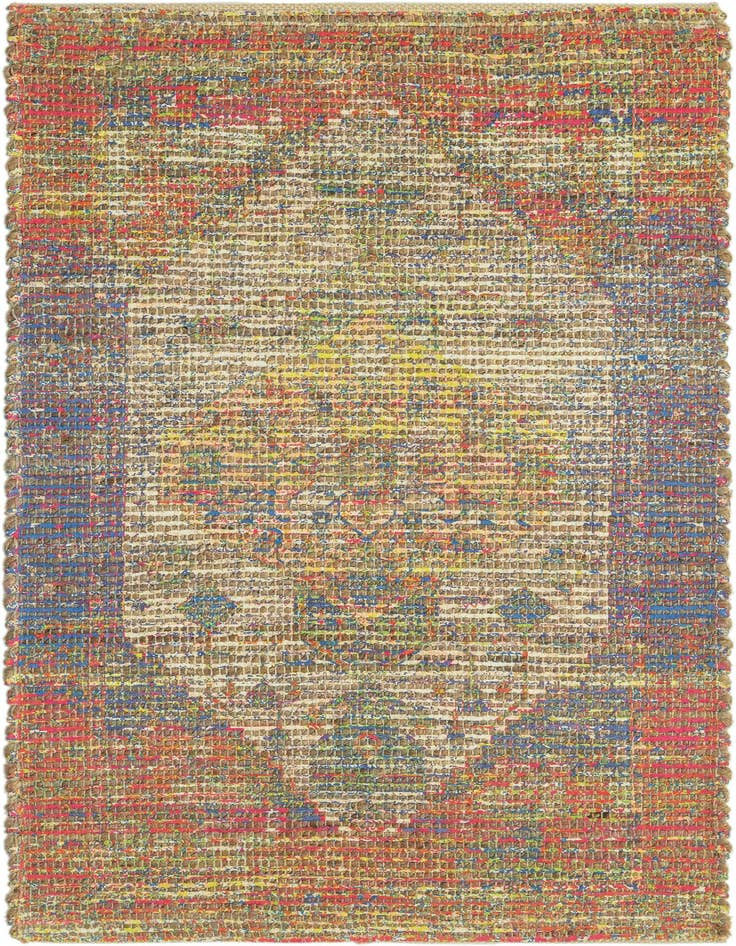 Detail image of 2' x 3' 1 Hand Woven Chenille Jute Rug