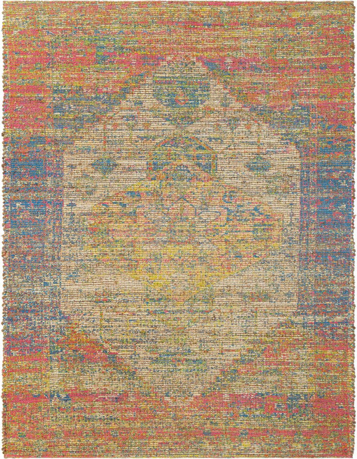 Detail image of 5' 3 x 8' Hand Woven Chenille Jute Rug