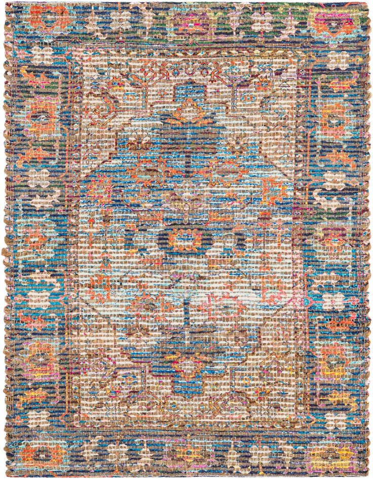 Detail image of 2' x 3' 1 Hand Woven Chenille Jute Rug