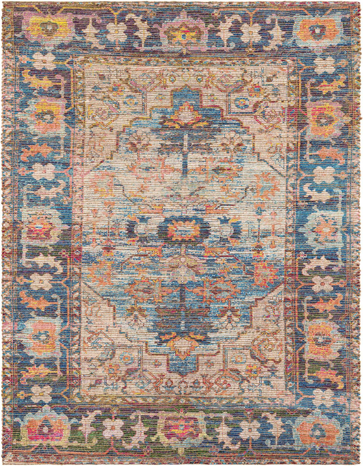 6' 1 x 9' Hand Woven Chenille Jute Rug