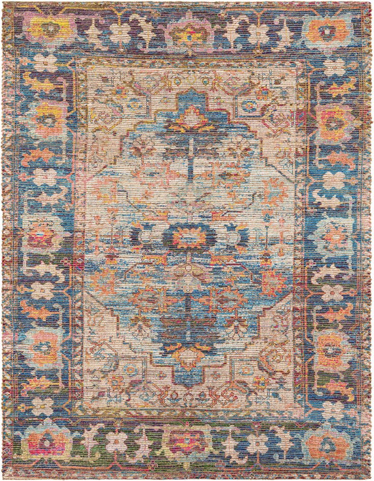 Detail image of 6' 1 x 9' Hand Woven Chenille Jute Rug