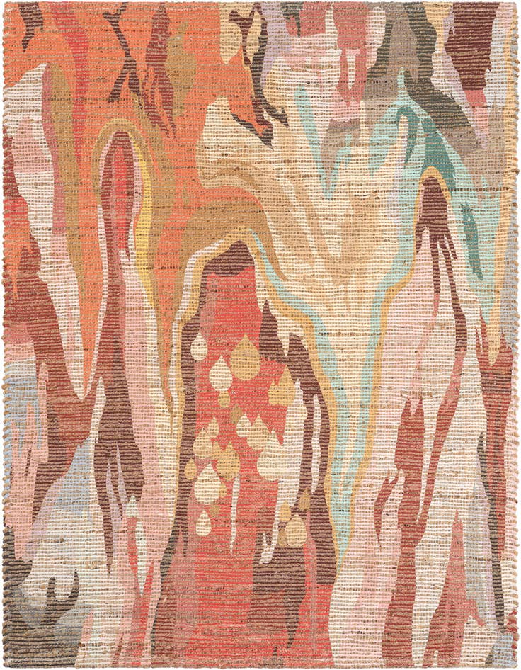 Detail image of 4' 1 x 6' 1 Chenille Jute Rug