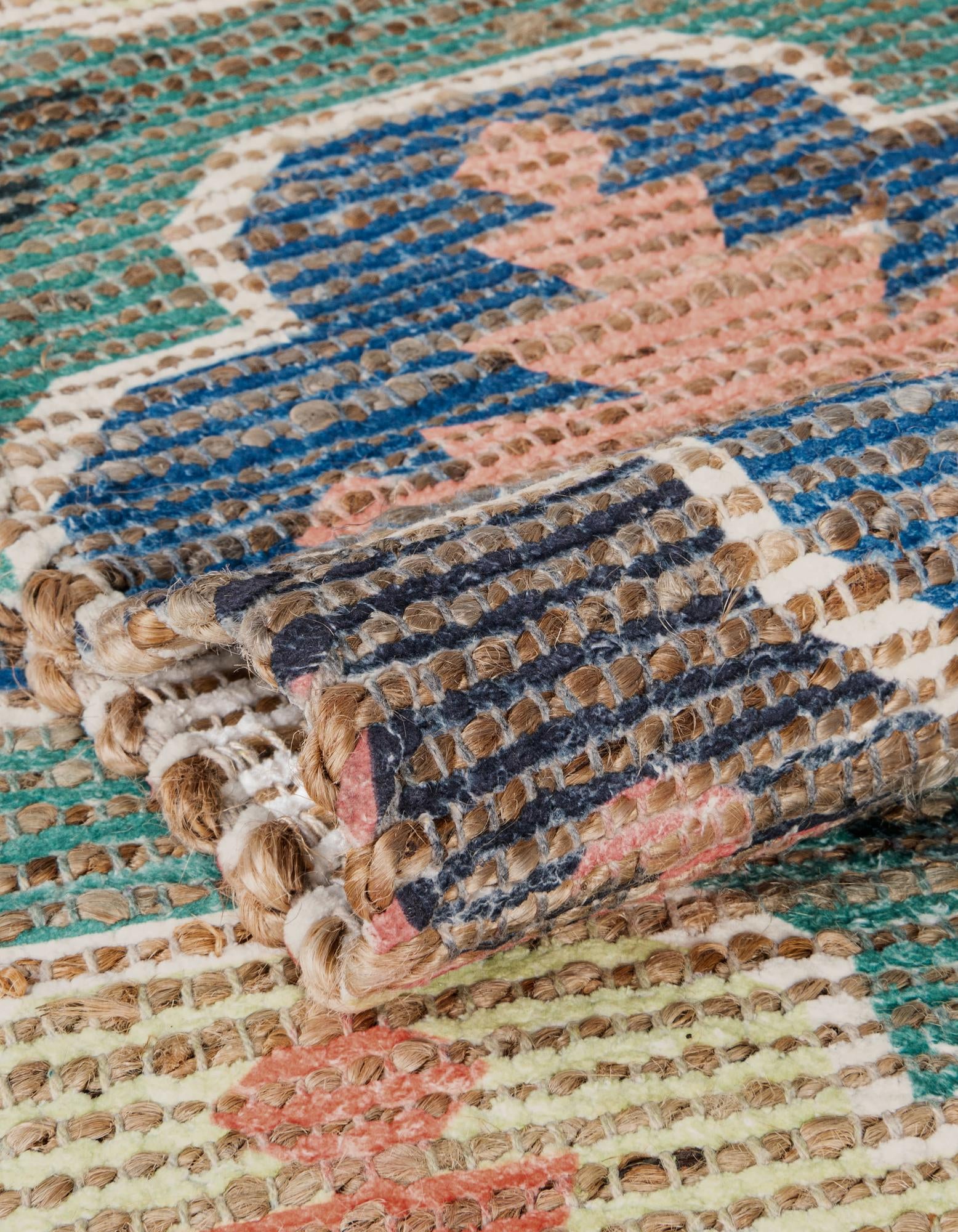 5' 1 x 8' Chenille Jute Rug