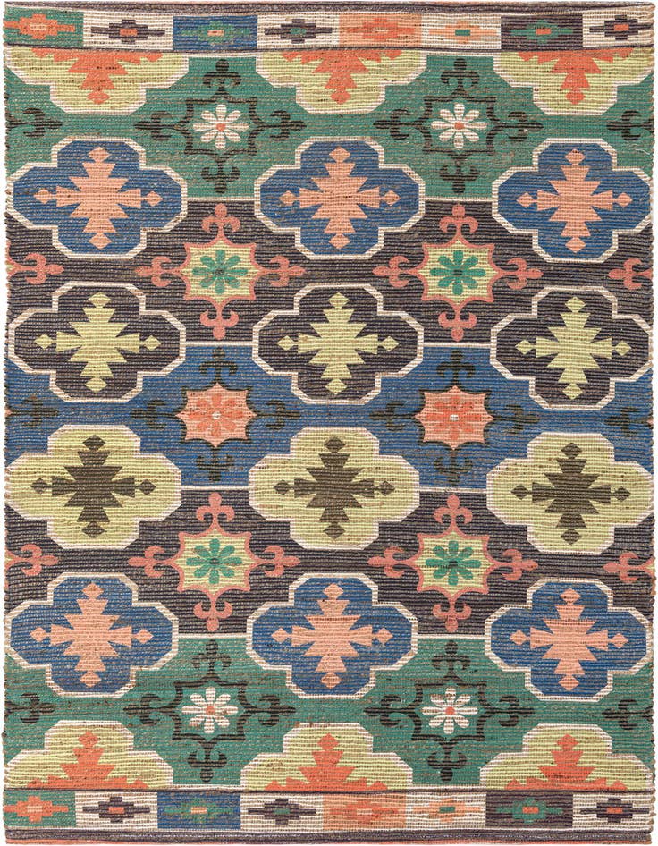 Detail image of 5' 1 x 8' Chenille Jute Rug