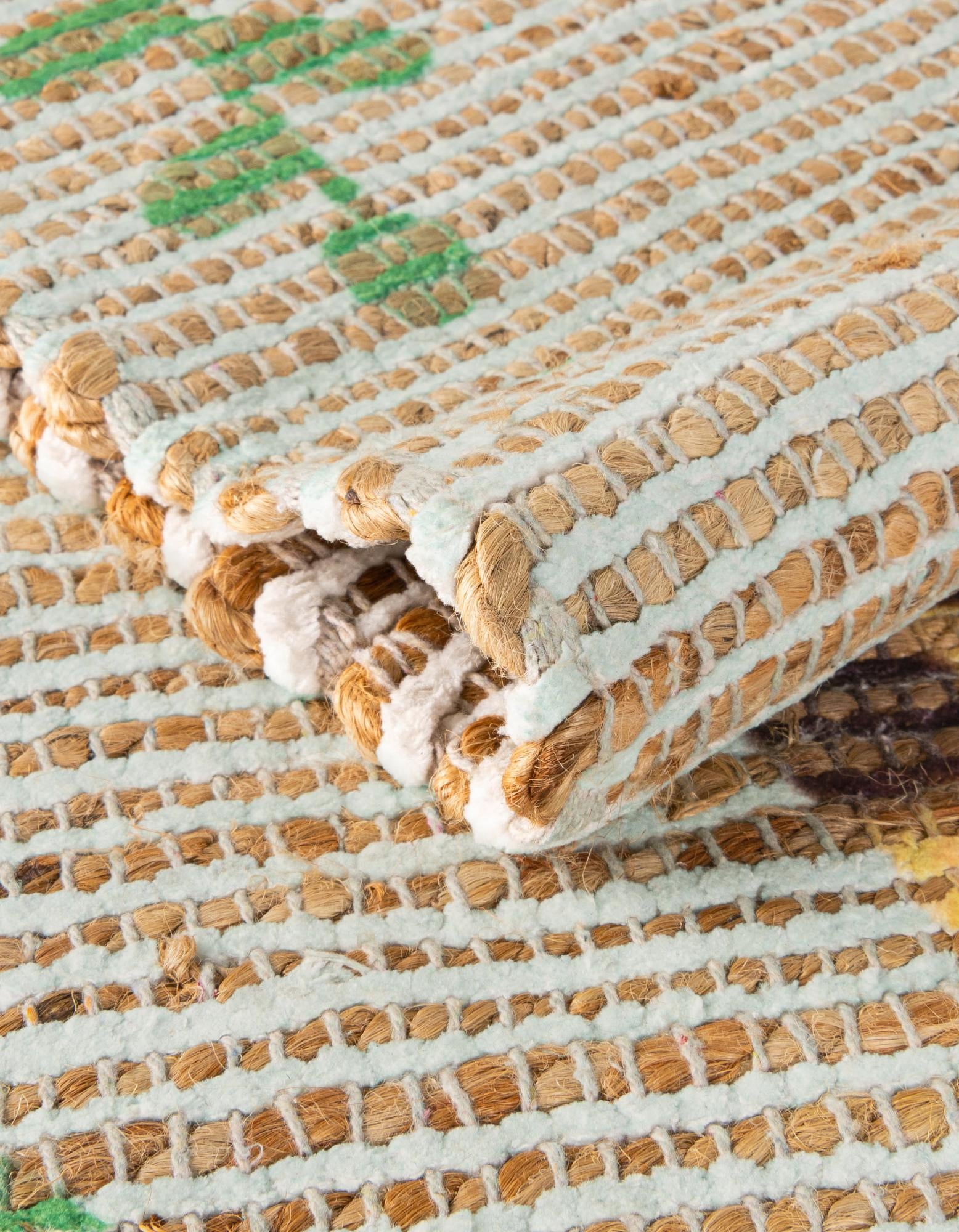 2' x 3' 1 Hand Woven Chenille Jute Rug