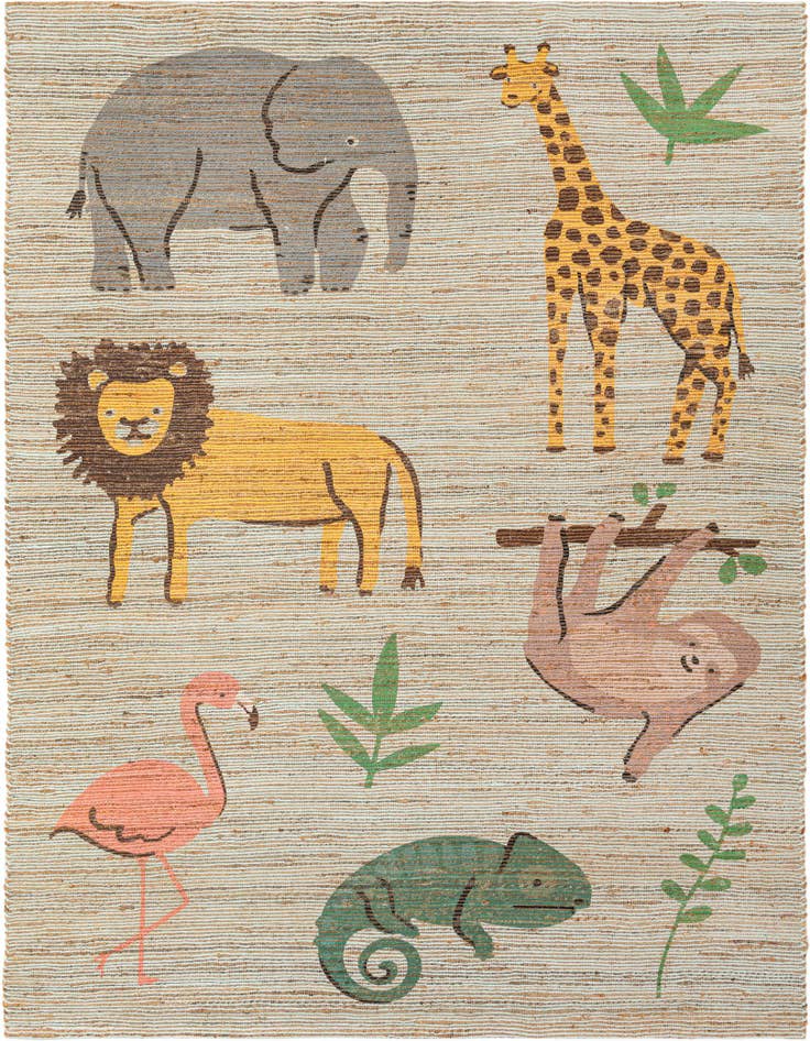 Detail image of 7' 10 x 10' Hand Woven Chenille Jute Rug
