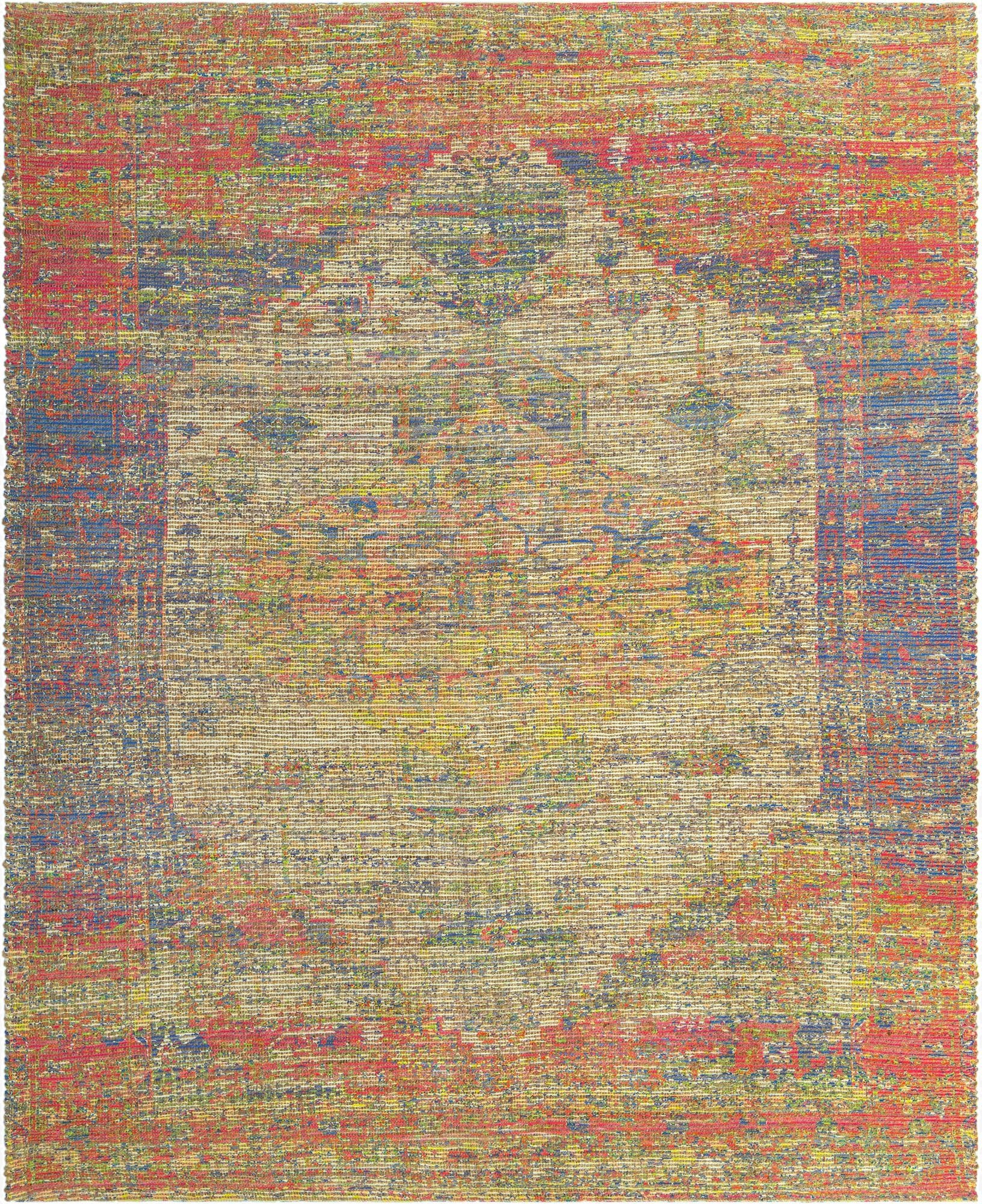 240cm x 305cm  Hand Woven Chenille Jute Alfombra