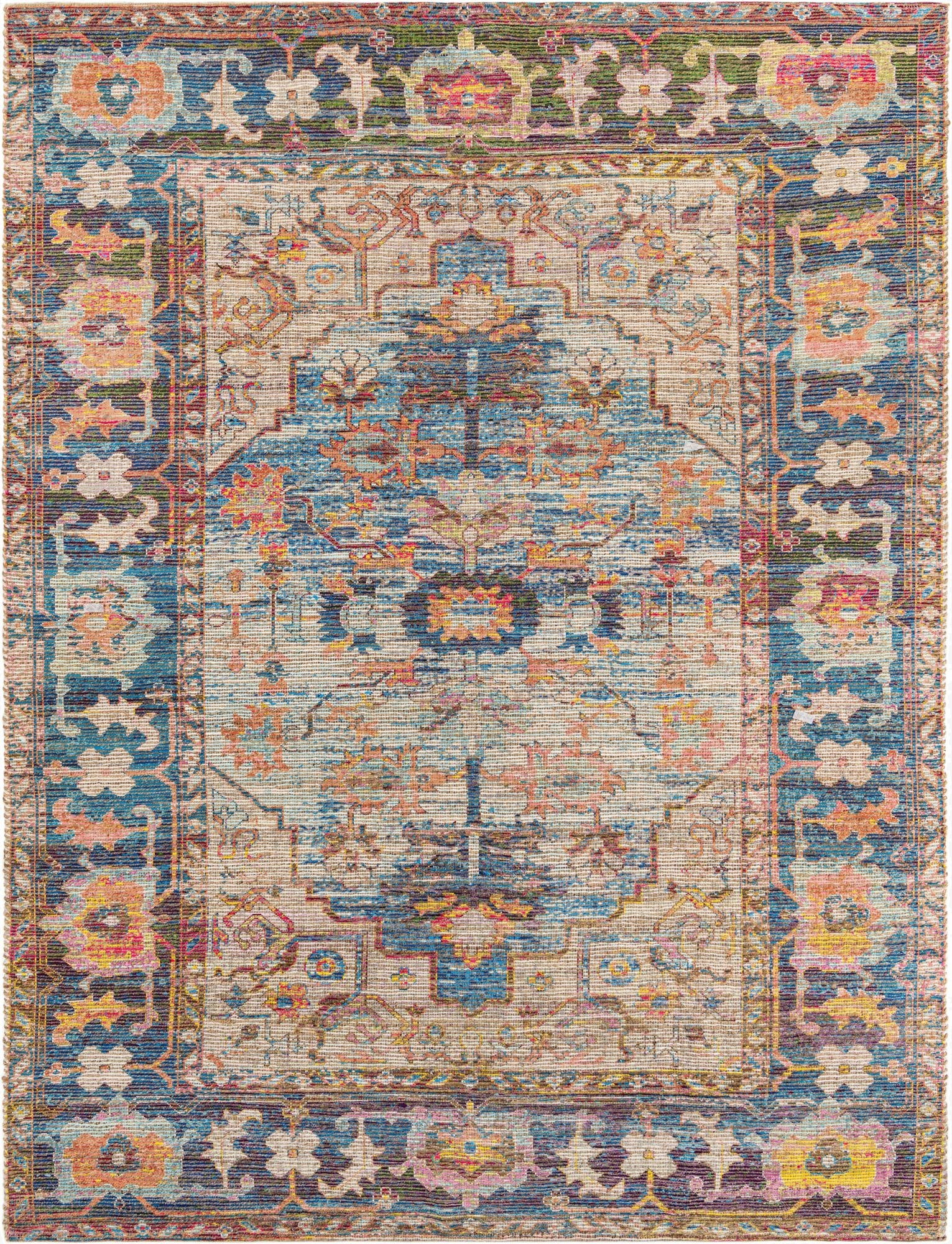 275cm x 365cm  Hand Woven Chenille Jute Alfombra